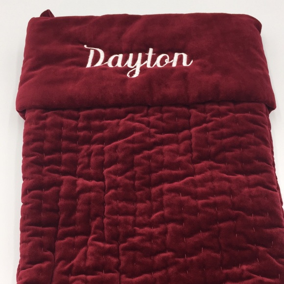 Pottery Barn Velvet Christmas Stocking “Dayton” - Picture 9 of 13